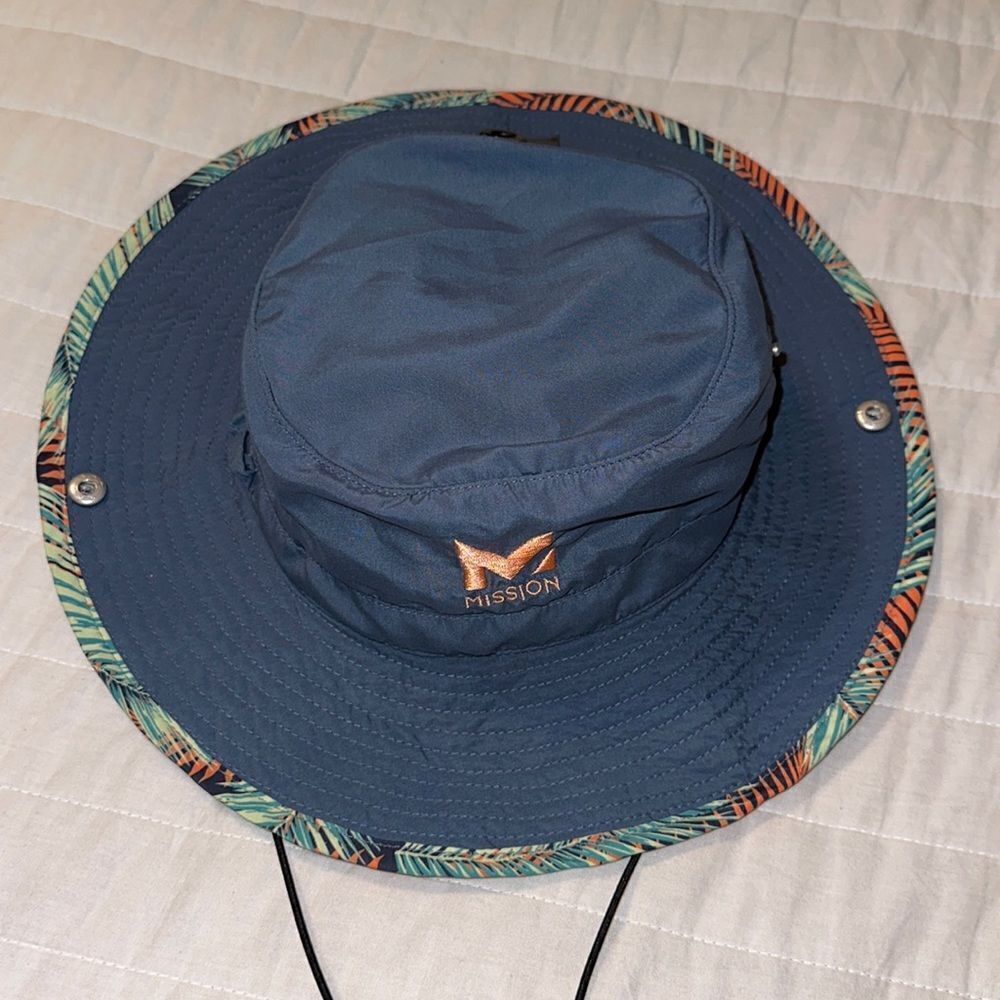 MISSION OS Unisex Blue Tropical UPF 50 Hydroactive Cooling Anywhere Boonie Hat - Picture 2 of 16